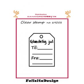 Akrylstempel, m/tekst 