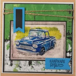 Akrylstempel, m/tekst "Handmade..."