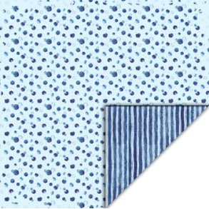 Scrappapir ca. 30x30cm, bl streger & cirkler, 2-sidet, 200g