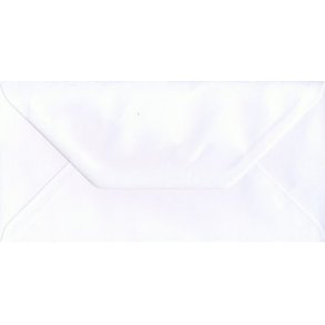 Kuverter 11x22 cm, hvid, 100 stk, passer til slim-kort