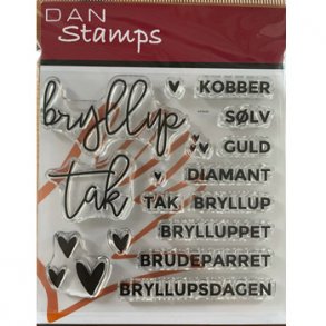 Akrylstempel, Bryllup- og bryllupsdage tekster