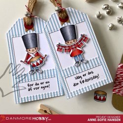 Akrylstempel, sm gardere m/flag og trommer