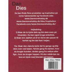 Die/skre stencil, Kjoler ca. 47x74 mm, 3 dies.