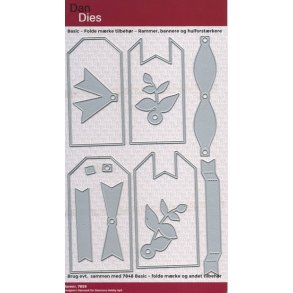 Die/sk�re stencil, banner, sl�jfe, inserts etc. - tilbeh�r til dies DH7848-foldem�rke