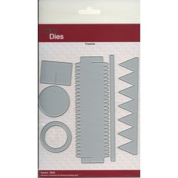 Die/skre stencil, Tromme - juletromme, Dan dies 7863, ca. 45x35 mm, 6 dies.