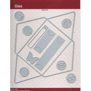 Die/sk�re stencil, Kuvert i A7 & tilbeh�r, 11 dies