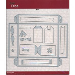 Die/sk�re stencil, �ske i A7-st�rrelse & tilbeh�r, 14 dies