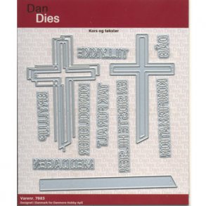 Dies/sk�re stencil, Kors & tekster, 11 dies.
