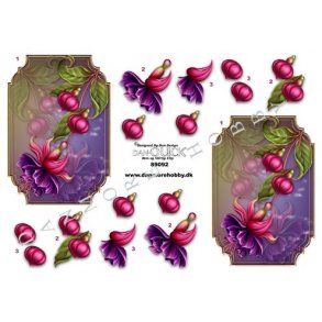 3D ark - Blomster. Smukke fuchsia