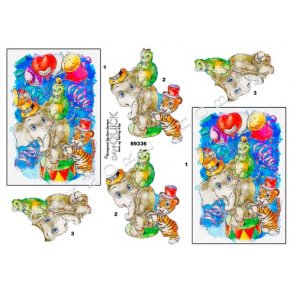 3D ark - Brnemotiv, Cirkusdyr, fest og fdselsdag