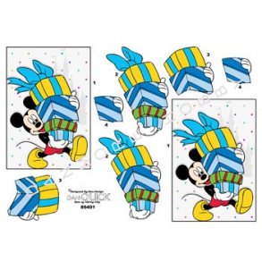 3D ark - Brnemotiv, Disney´s Mickey Mouse med pakker