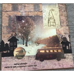 Epoxy Stickers m/en smule glitter, runde transparente 25mm, 12stk