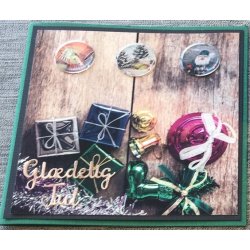 Dixi Craft Epoxy Toppers, Sm julemotiver m/Rudolf &amp; Julemand