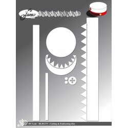 Dies/skre stencil, By Lene's foldet studenterhue, ca. 5x2cm, BLD1275