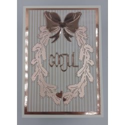 Dies/skre stencil, By Lene's Gran-krans og sljfe, ca. 8,5x11cm, BLD1296