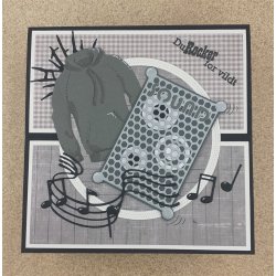 Dies/skre stencil, By Lene's  Soundbox, ca. 5,5x8cm, 9 dies, BLD1324