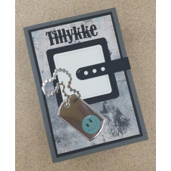 Dies/skre stencil, By Lene's  "Tag" m/sjove detaljer, ca. 6,8x15,7cm, 6 dies, BLD1325