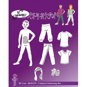 Die/skre stencil, By Lene's Store brn, ca. 3,5x8cm, 7 dies, BLD1355