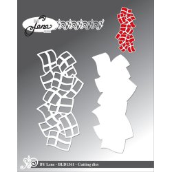 Die/skre stencil, By Lene's Flag bort, 2 dies, BLD1361