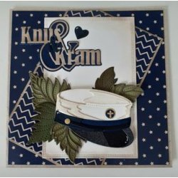 Dies/skre stencil, By Lene's Studenterhue, ca. 7,5x4,6cm, BLD1367