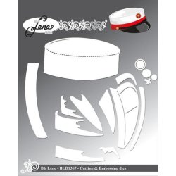 Dies/skre stencil, By Lene's Studenterhue, ca. 7,5x4,6cm, BLD1367