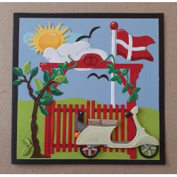 Dies/skre stencil, By Lene's Scooter, 9 dies, BLD1385