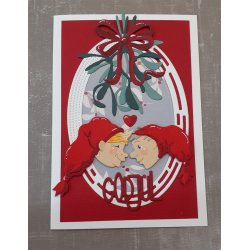 Dies/skre stencil, By Lene's 3 Nisse hoveder, BLD1398