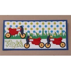 Dies/skre stencils, By Lene's "brne scooter", BLD1406