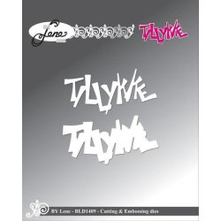 Dies/skre stencils, By Lene's "Tillykke", BLD1409