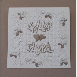 Dies/skre stencils, By Lene's "Bryllup", BLD1410
