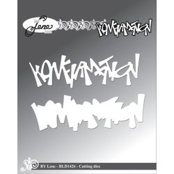 Dies/skre stencils, By Lene's "Konfirmation", BLD1426