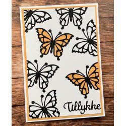 Dies/skre stencils, By Lene's "Sommerfugle", BLD1434