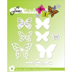 Dies/skre stencils, By Lene's "Sommerfugle", BLD1434