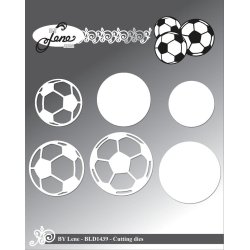 Dies/skre stencils, By Lene's 3 fodbolde, BLD1439