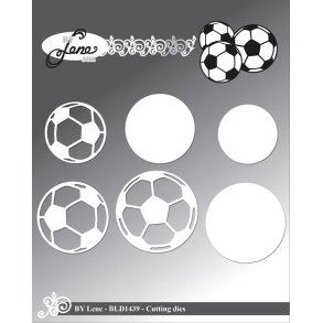 Dies/skre stencils, By Lene's 3 fodbolde, BLD1439