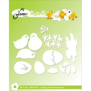 Die/skre stencil, By Lene's sde og fjollede kyllinger og g, BLD1449