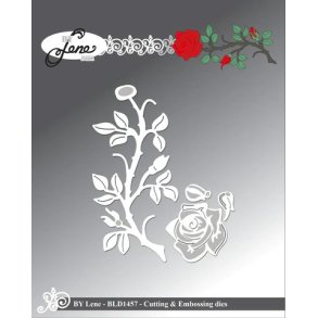 Die/skre stencil, By Lene's rose m/stilk, BLD1457