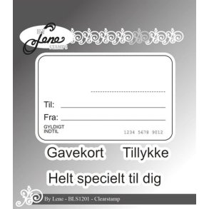 Akrylstempel, By Lene's Gavekort