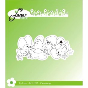 Akrylstempel fra By Lene, BLS1207, Kyllinger & g