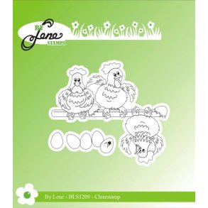 Akrylstempel fra By Lene, BLS1209, fjollede hns