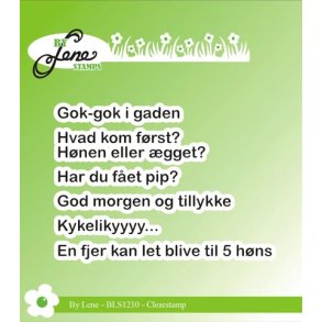 Akrylstempel fra By Lene, BLS1210, Hnse-snak