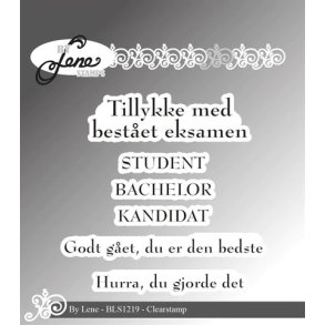 Akrylstempel fra By Lene, BLS1219, 6 tekster til uddannelser