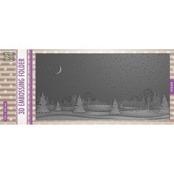 Embossing folder, Vinterlandskab, ca. 10x20cm