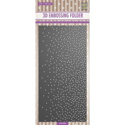 Embossing folder, dalende sne / bobler, ca. 10x20cm