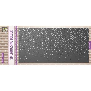 Embossing folder, dalende sne / bobler, ca. 10x20cm