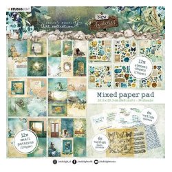 Papirblok, ca. 20x20 cm, 36 ark smukke baggrunde i temaet "New Awakening"