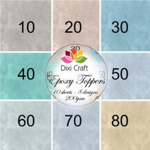 Dixi Craft Epoxy Toppers m/tal 10, 20...80