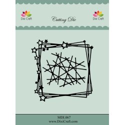 Die/skre stencil, Ramme m/stjerner og Gitter, 2 dies