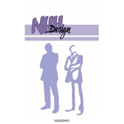 Dies/skre stencil, Mand i jakkest #2, ca. 2,4x8,5cm