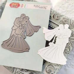 Dies/skre stencils, Brudepar, ca. 6,5x8,5 cm, CW158